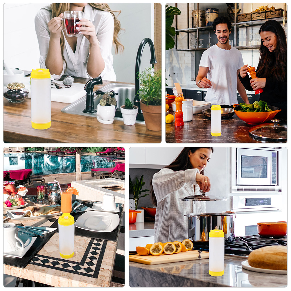 Condiment Squeeze Bottle - 2 Buah Botol Saus Kepala Ganda