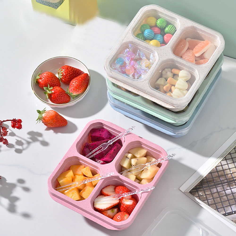 Food Storage Drawer Organizer - 1 Buah Wadah Makanan 4 Kompartemen