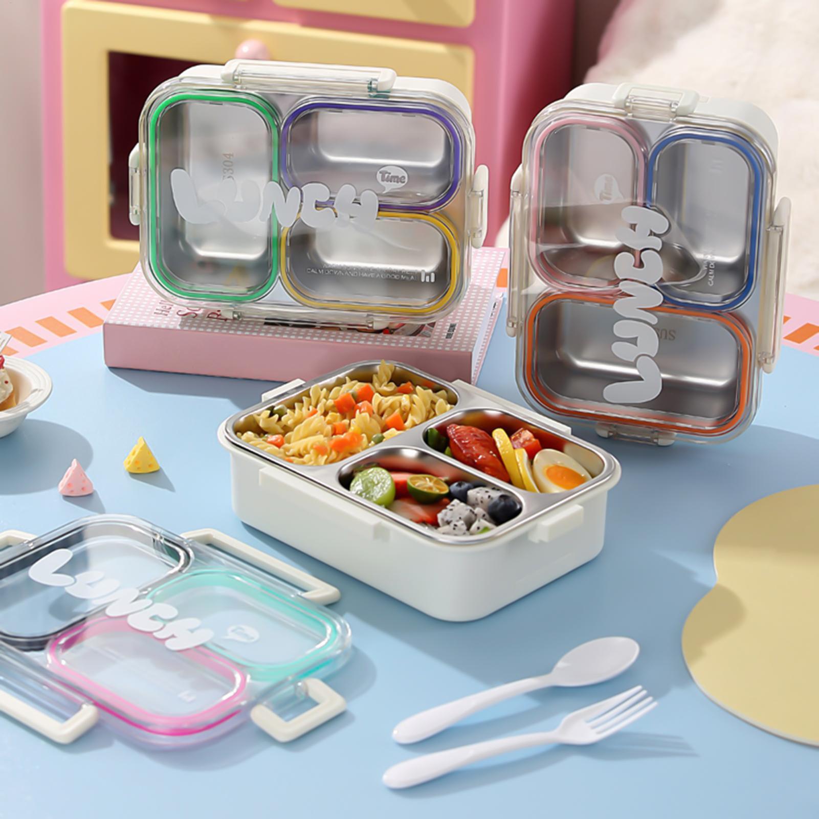 Food Storage Drawer Organizer - Kotak Makan Stainless Steel 3 Kompartemen
