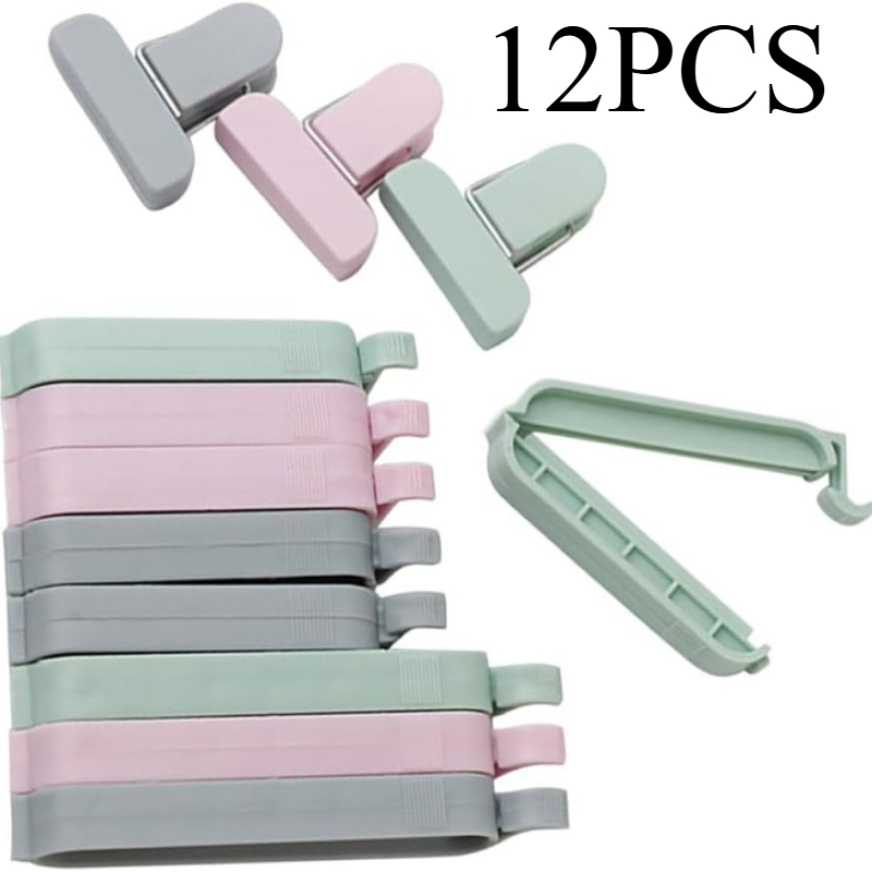 Food Storage Roll Bags - 12 Buah Klip Penyegel Plastik Warna