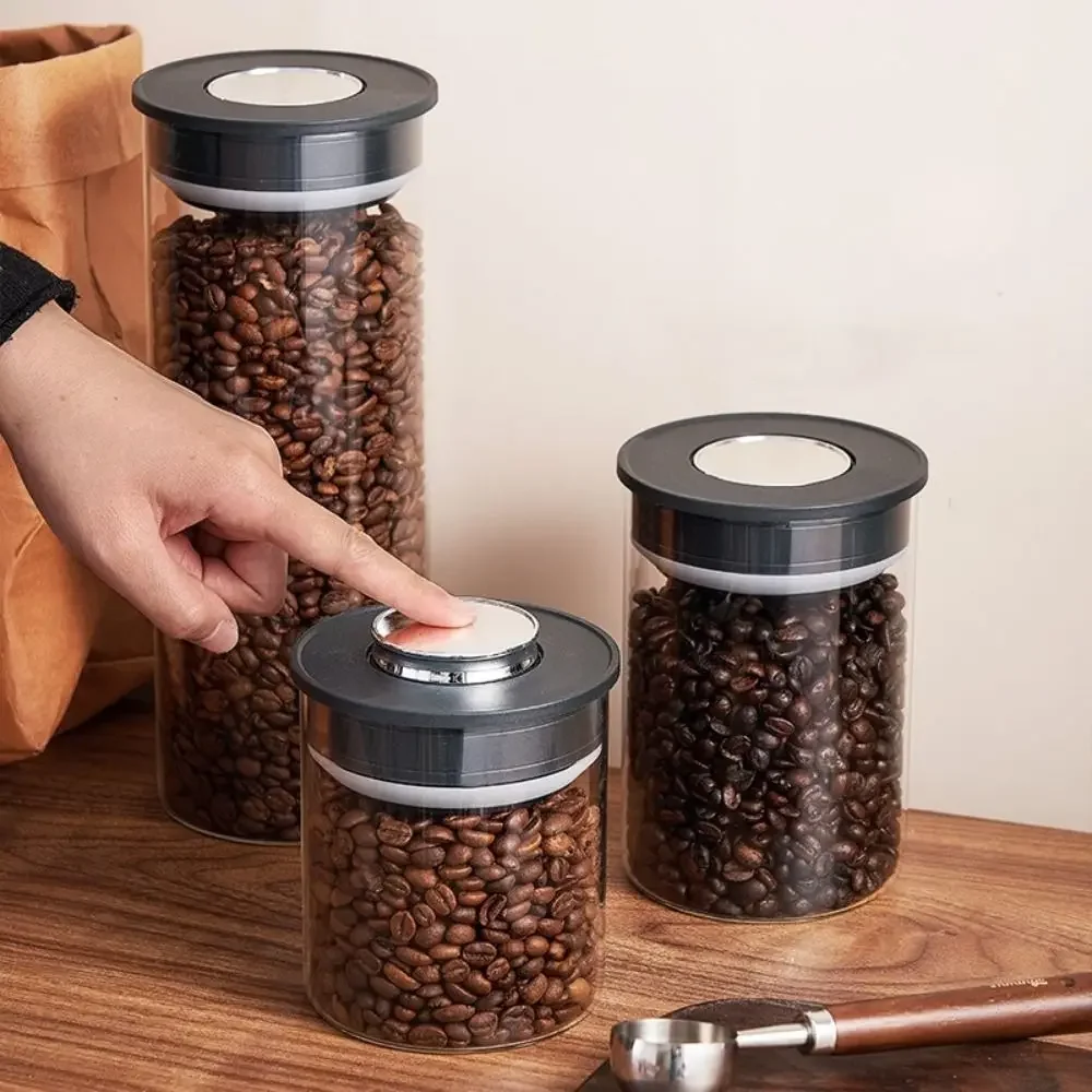 Food Storage Vacuum Containers - Tangki Vakum Kaca Transparan Tipe Tekan