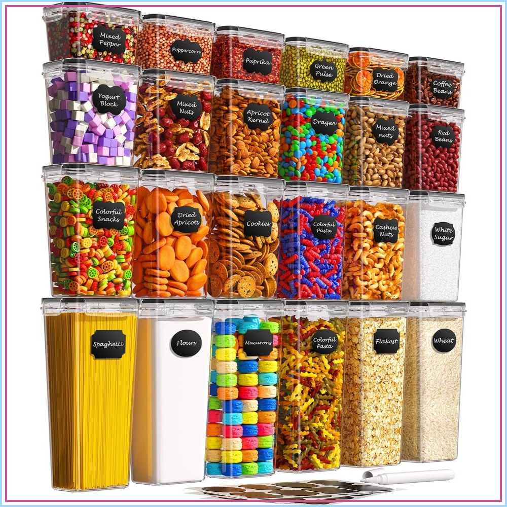 Food Storage Labels - 24 PCS Wadah Penyimpanan Makanan Kedap