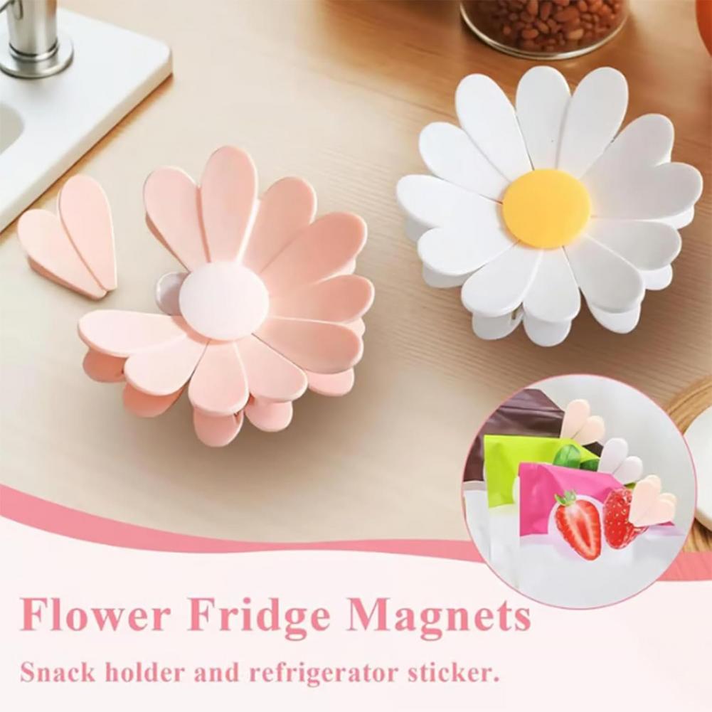 Food Storage Roll Bags - Magnet Kulkas 2-in-1 Tipe Bunga, Penjepit