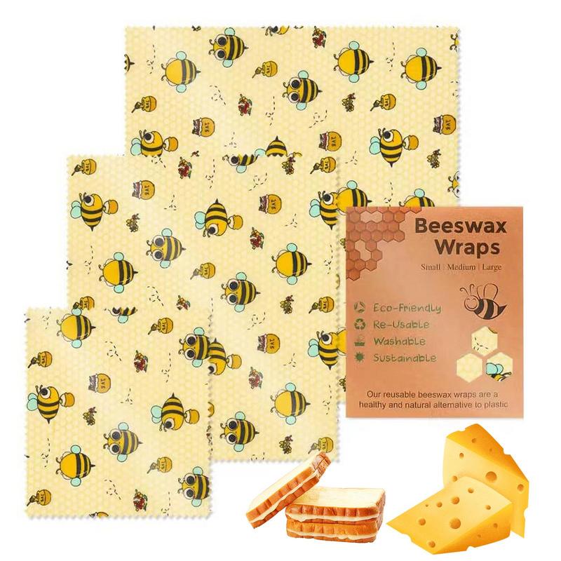 3pcs makanan dapat digunakan k - Beeswax Food Wrap ulasan dan harga