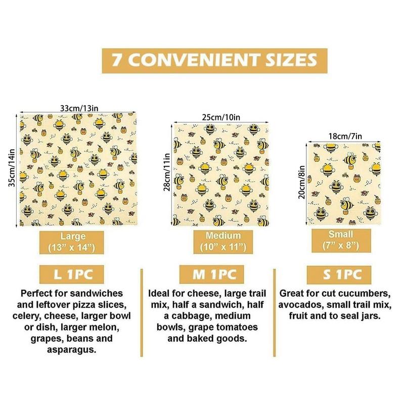 3pcs makanan dapat digunakan k - Beeswax Food Wrap ulasan dan harga