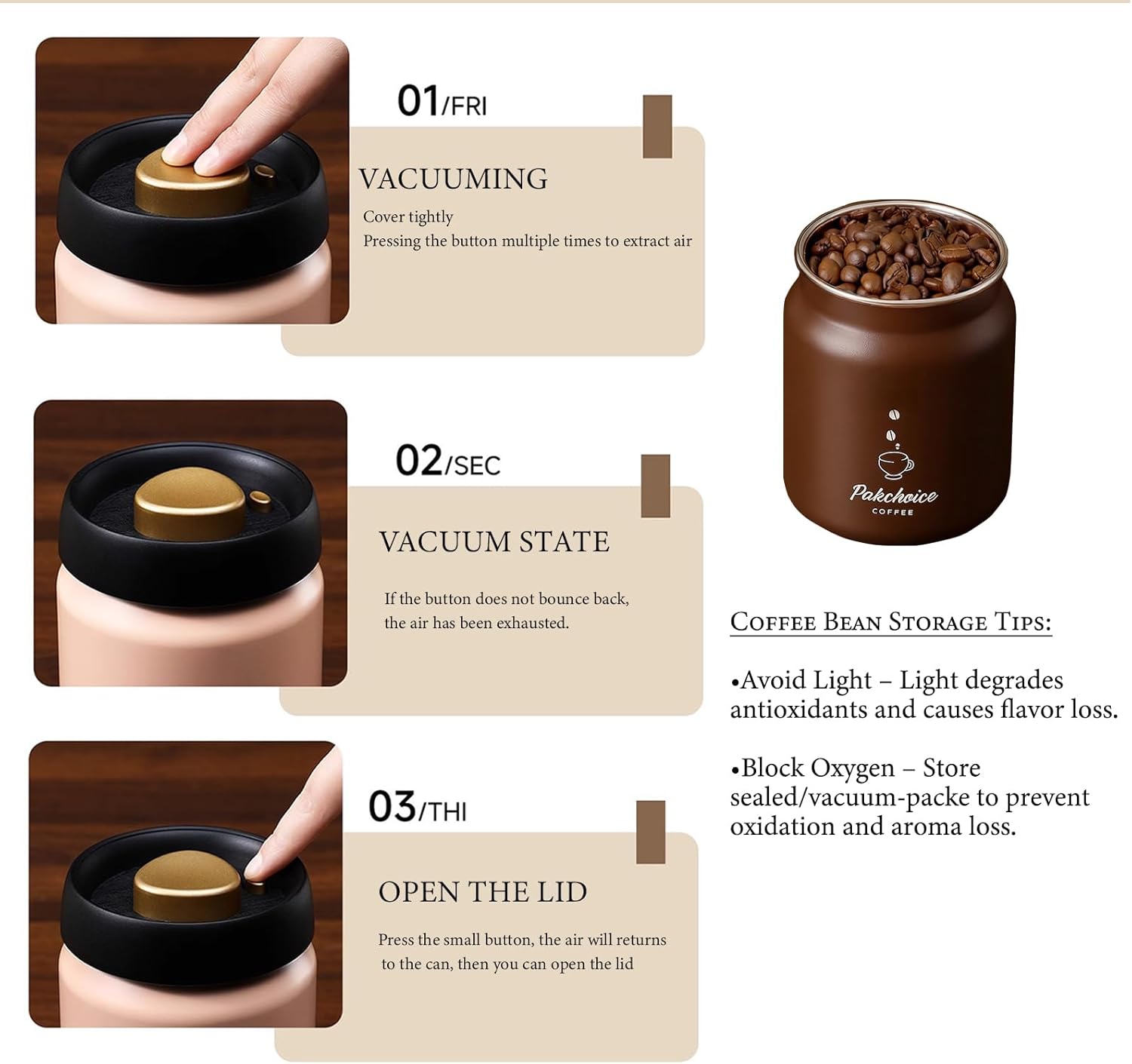 Wadah Penyimpanan Biji Kopi Va - Food Storage Vacuum Containers ulasan dan harga