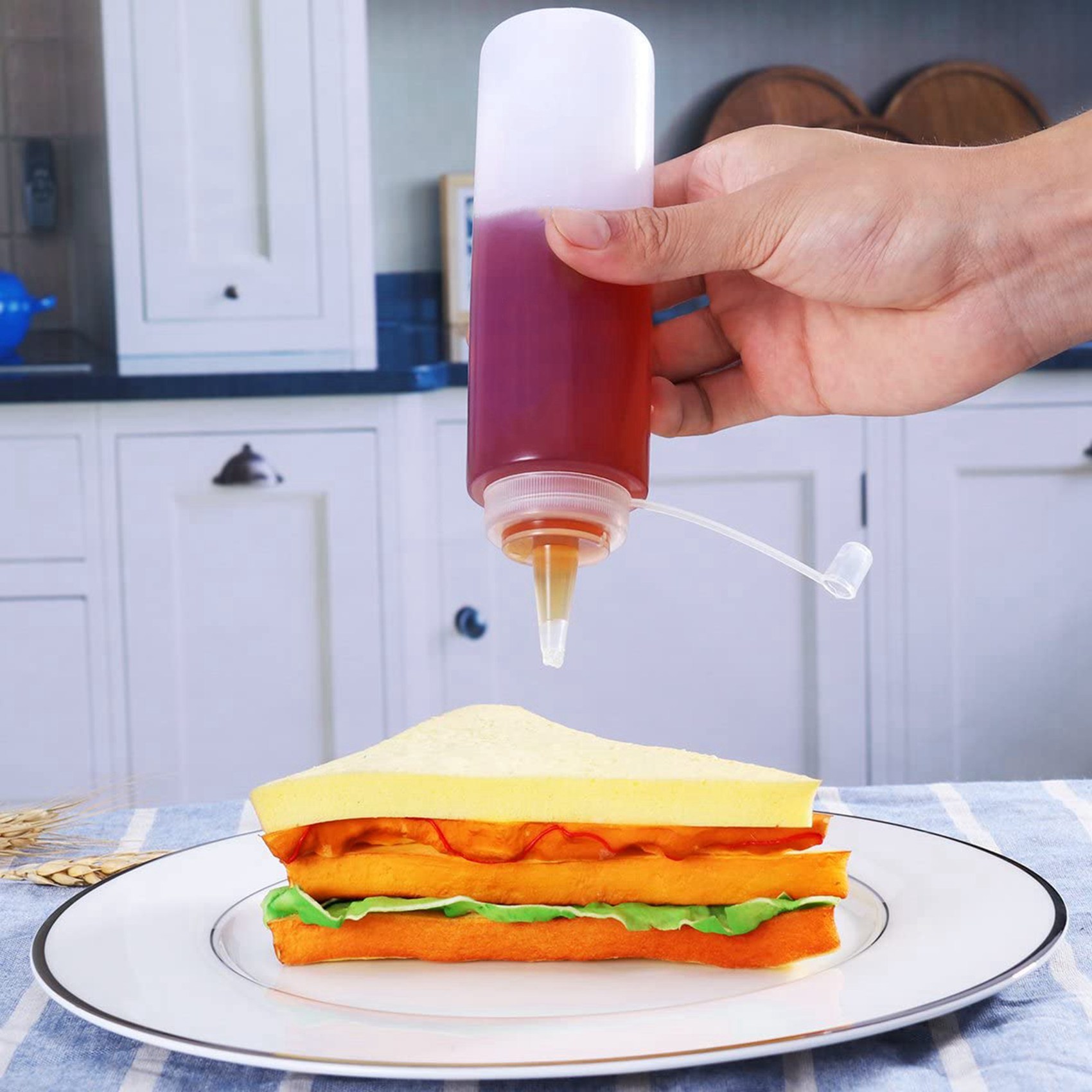 ABGE-24, Paket 8 Oz, Botol Sau - Condiment Squeeze Bottle ulasan dan harga