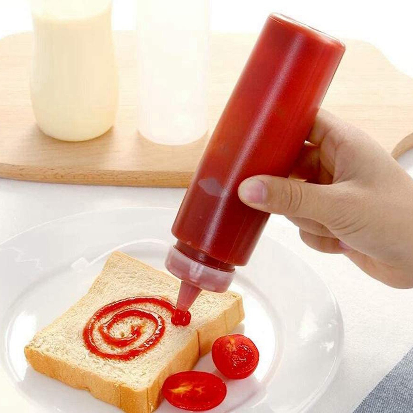 ABGE-24, Paket 8 Oz, Botol Sau - Condiment Squeeze Bottle ulasan dan harga