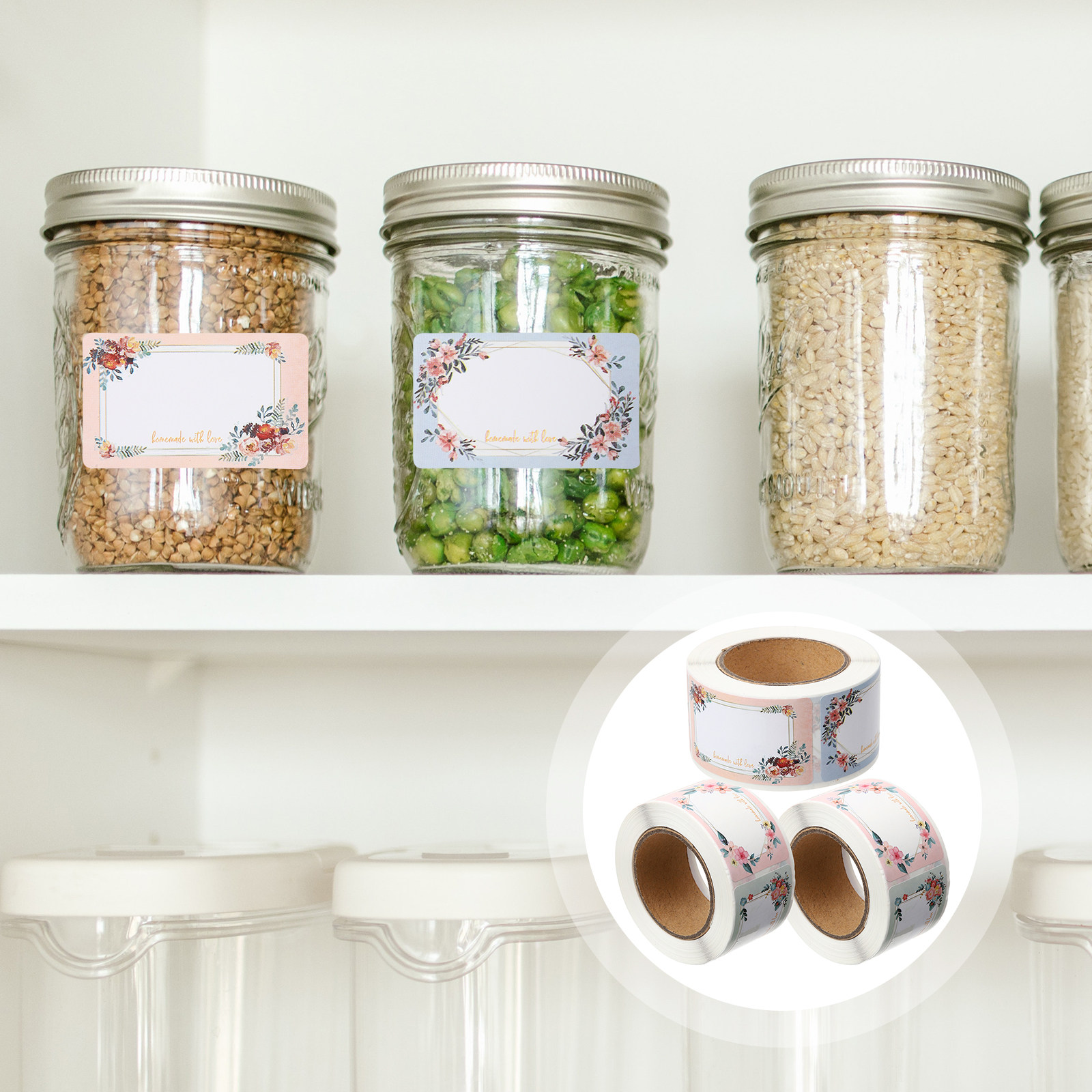 3 Gulungan Stiker Label Nama K - Food Storage Labels ulasan dan harga