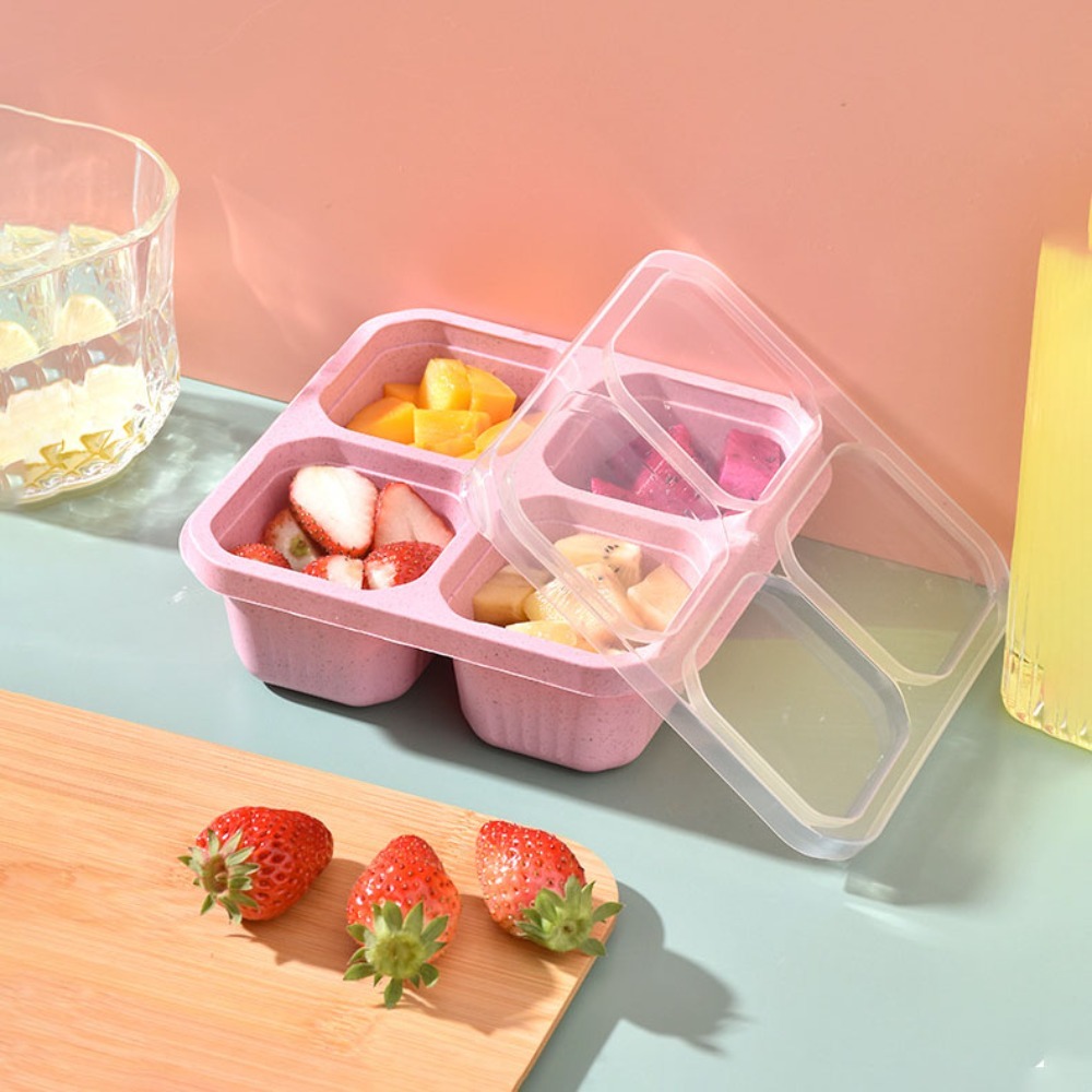 1 Buah Wadah Makanan 4 Kompart - Food Storage Drawer Organizer ulasan dan harga
