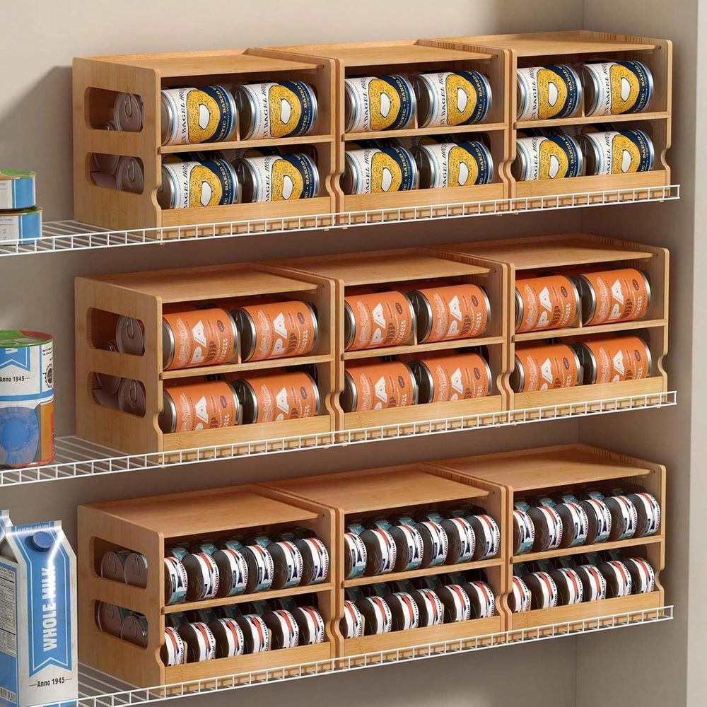 Organizer Makanan Kucing Bambu - Food Storage Dispenser ulasan dan harga