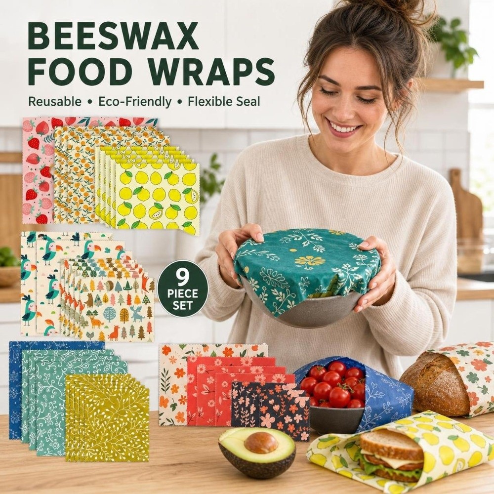9pcs Pembungkus Makanan Lilin  - Beeswax Food Wrap ulasan dan harga