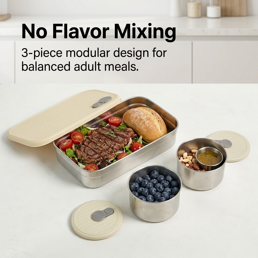 Kotak Bento dari Baja Anti Kar - Food Storage Drawer Organizer ulasan dan harga