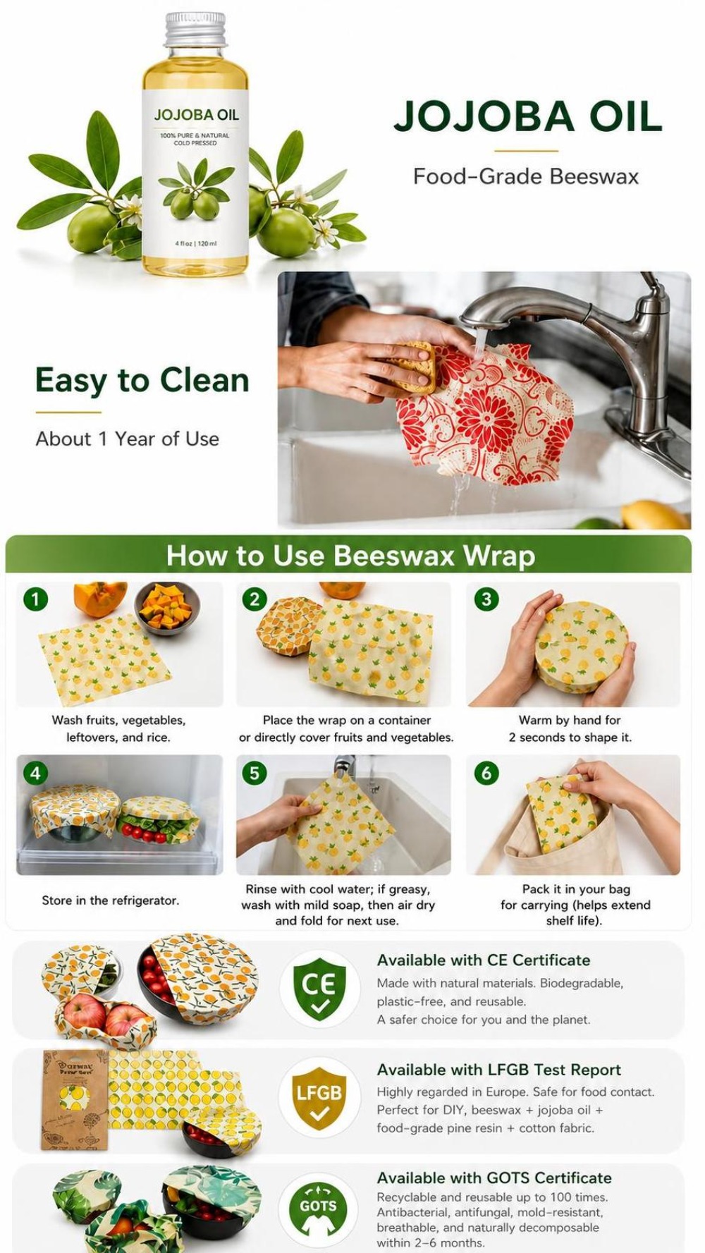 9pcs Pembungkus Makanan Lilin  - Beeswax Food Wrap ulasan dan harga