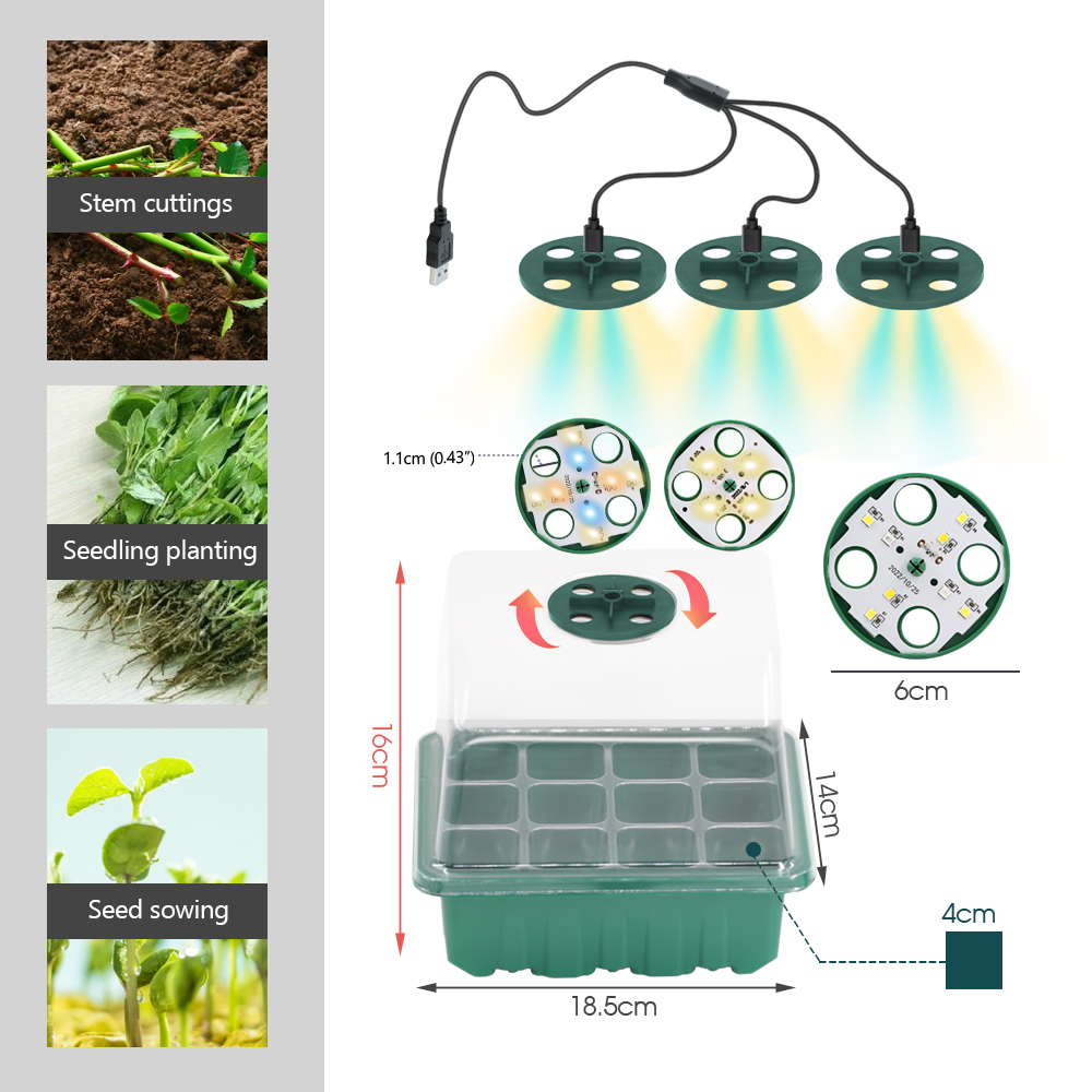 Pot Pembibitan LED dengan Lamp - Food Storage Plants ulasan dan harga