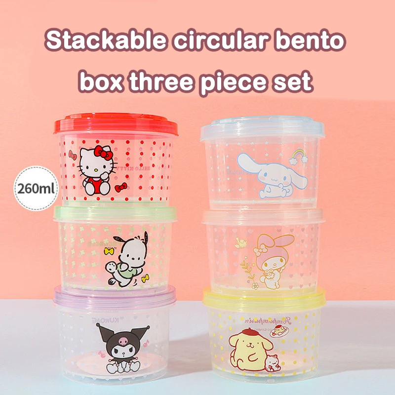 Set Kotak Bento Kitty 3 Buah W - Food Storage Drawer Organizer ulasan dan harga