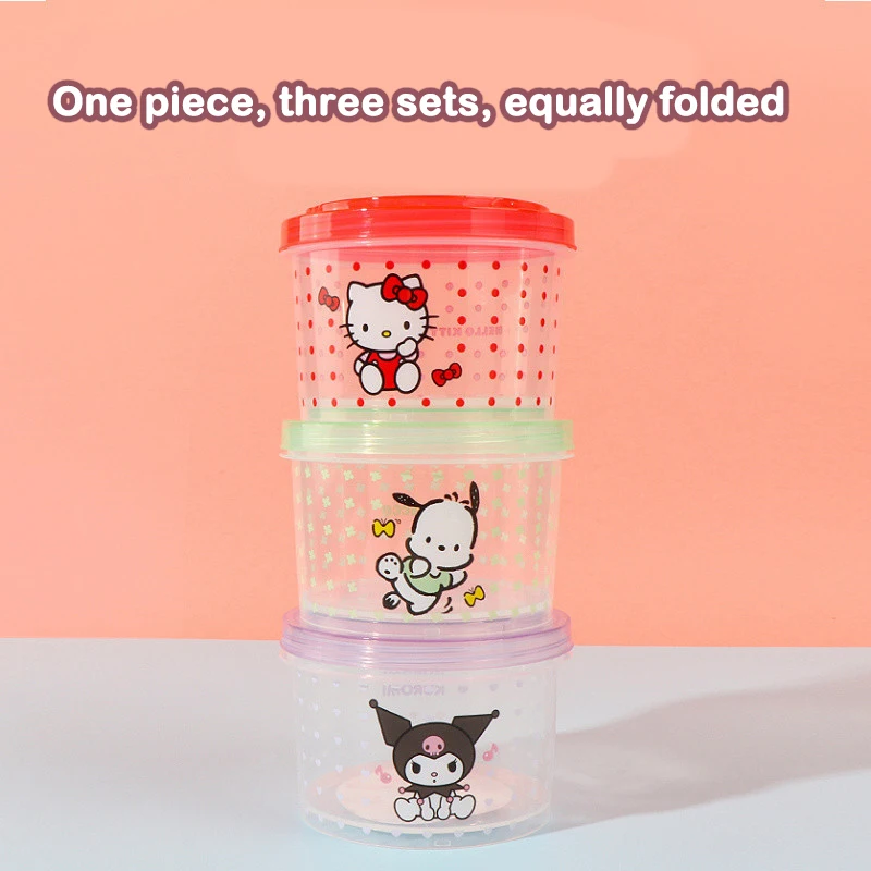 Set Kotak Bento Kitty 3 Buah W - Food Storage Drawer Organizer ulasan dan harga